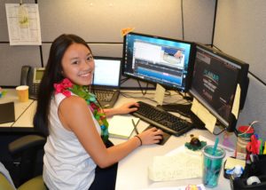 ASE intern Emily at Planar, Summer 2015